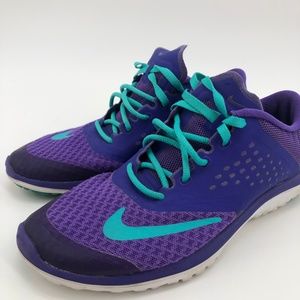 Purple Teal Nike Fitsole - size 6